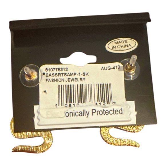 Noir Jewelry Snake Earrings – Multicolor Crystal Statement Earrings - Picture 4 of 5